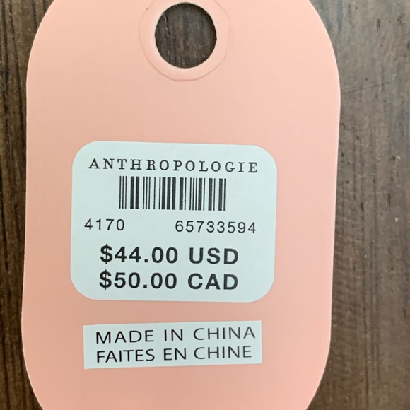 Anthropologie Ridged crystal huggie hoop earring - Picture 16 of 16